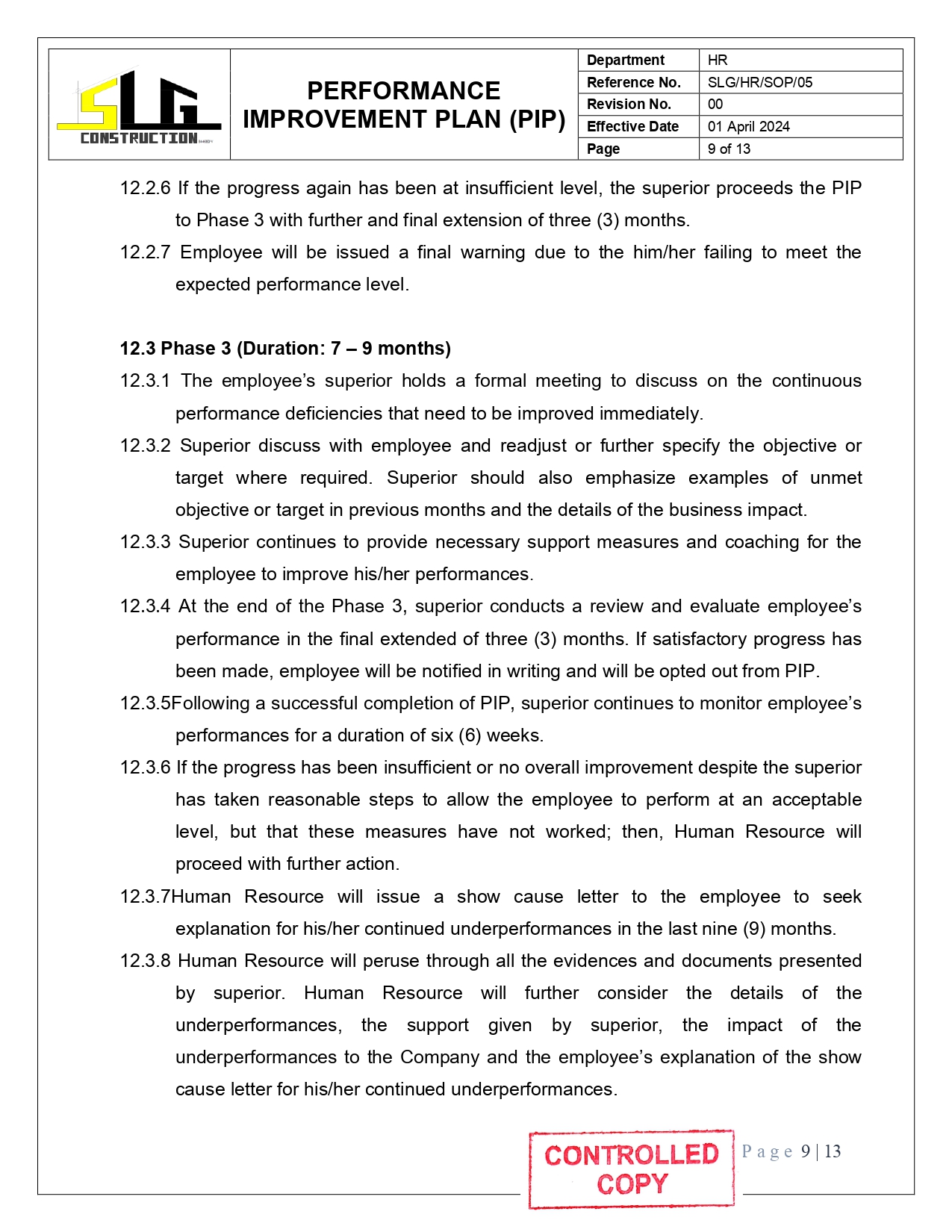 SLG-PRO-SOP Page 9